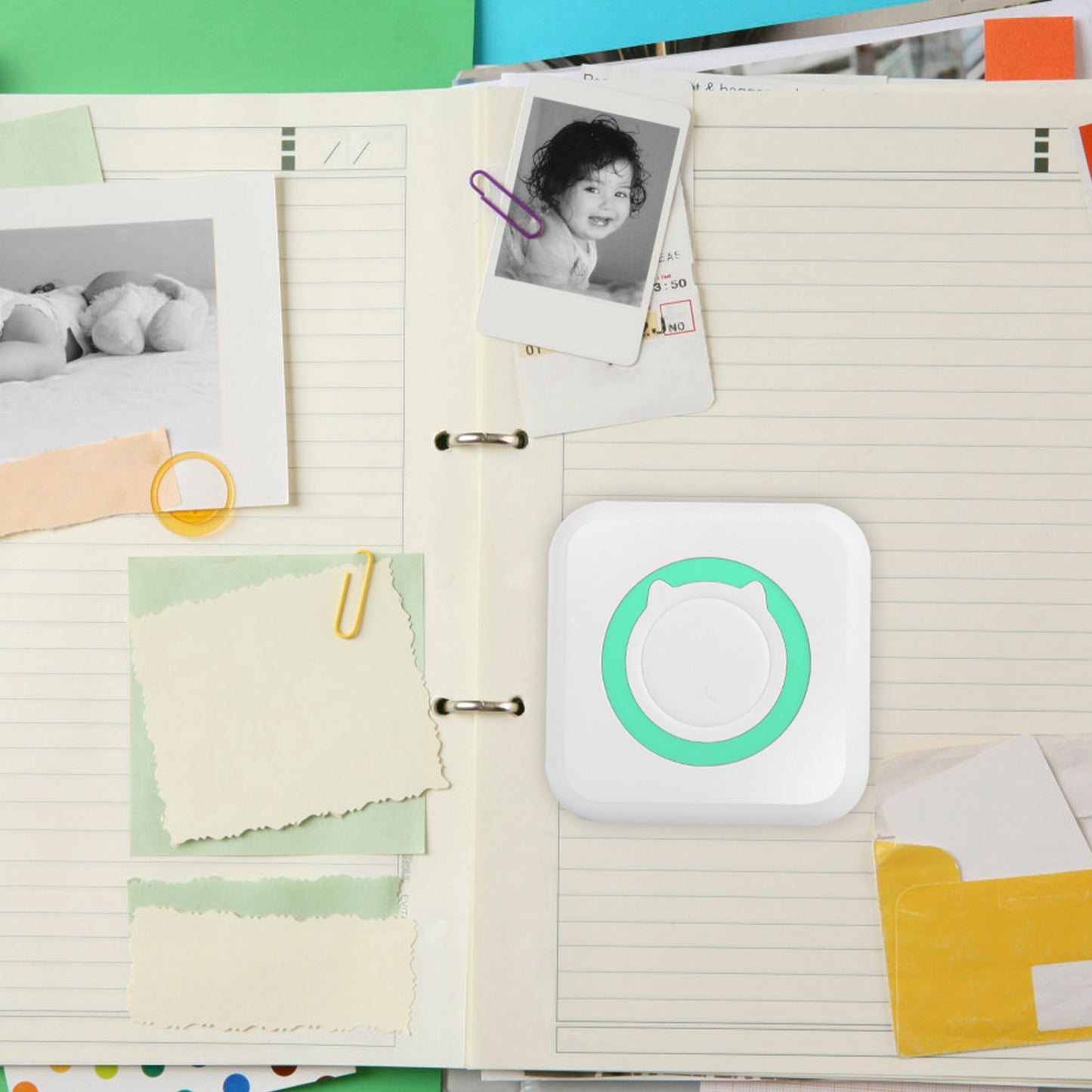 Mini Printer - Printer Paper 'Options' -- Pocket Wireless Thermal Printer Portable Mini Sticker Maker Machine Rechargeable Inkless Photo Printer for Printing Label Journal Study Notes Memo Photos