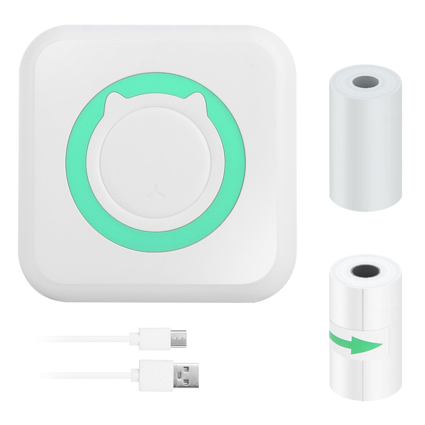 Mini Printer - Printer Paper 'Options' -- Pocket Wireless Thermal Printer Portable Mini Sticker Maker Machine Rechargeable Inkless Photo Printer for Printing Label Journal Study Notes Memo Photos