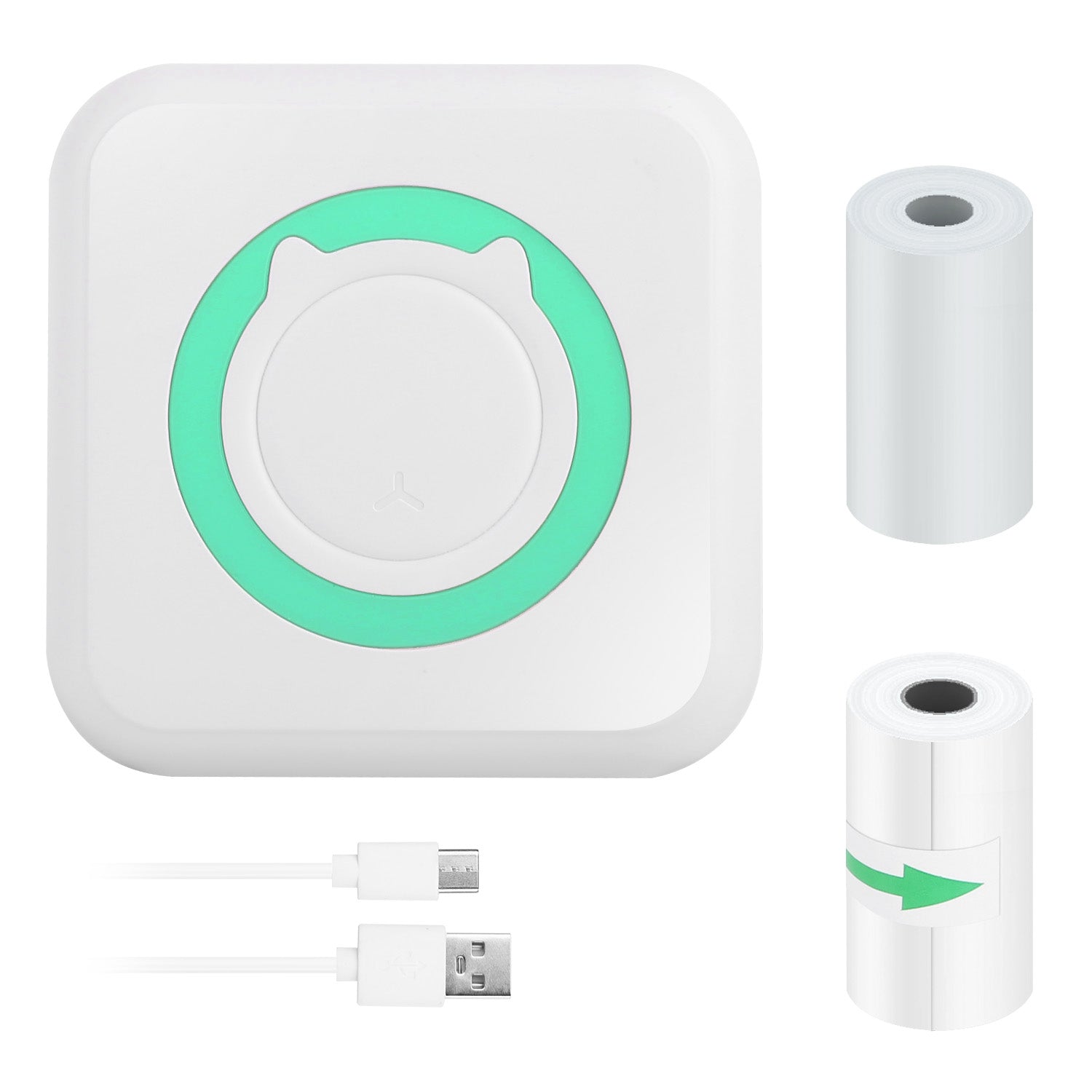 Mini Printer - Printer Paper 'Options' -- Pocket Wireless Thermal Printer Portable Mini Sticker Maker Machine Rechargeable Inkless Photo Printer for Printing Label Journal Study Notes Memo Photos