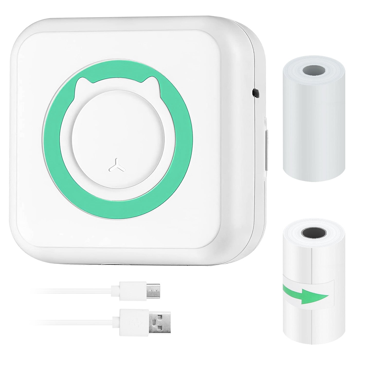 Mini Printer - Printer Paper 'Options' -- Pocket Wireless Thermal Printer Portable Mini Sticker Maker Machine Rechargeable Inkless Photo Printer for Printing Label Journal Study Notes Memo Photos