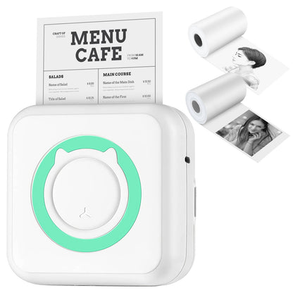 Mini Printer - Printer Paper 'Options' -- Pocket Wireless Thermal Printer Portable Mini Sticker Maker Machine Rechargeable Inkless Photo Printer for Printing Label Journal Study Notes Memo Photos