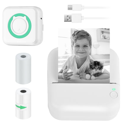 Mini Printer - Printer Paper 'Options' -- Pocket Wireless Thermal Printer Portable Mini Sticker Maker Machine Rechargeable Inkless Photo Printer for Printing Label Journal Study Notes Memo Photos