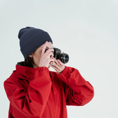 Unisex Acrylic Knit Beanie - Cozy Winter Ski Cap in Solid Colors for Men & Women - Stretchy Cuffed Skull Hat for Warmth and Style Navy