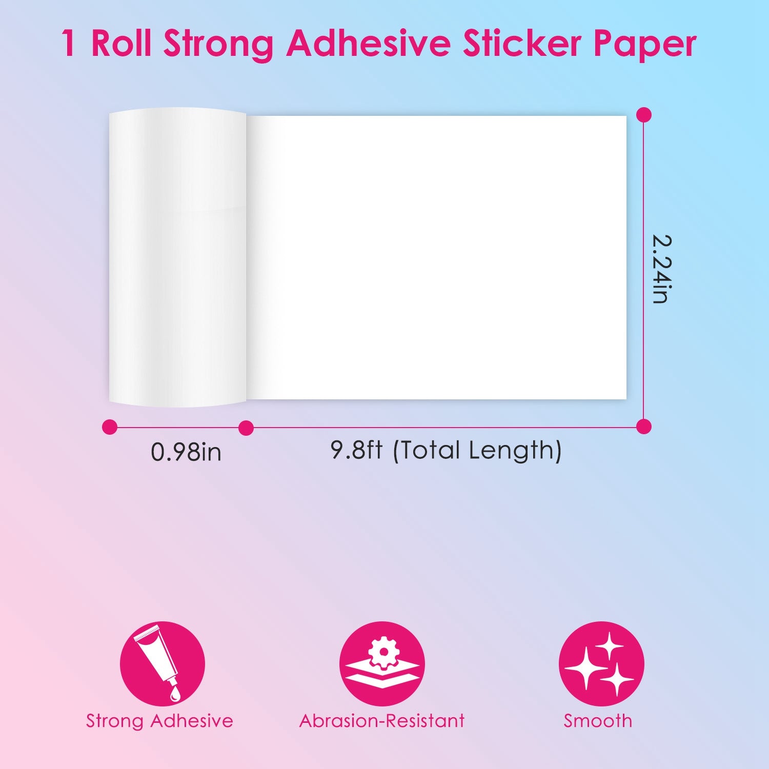 Mini Printer - Printer Paper 'Options' -- Pocket Wireless Thermal Printer Portable Mini Sticker Maker Machine Rechargeable Inkless Photo Printer for Printing Label Journal Study Notes Memo Photos