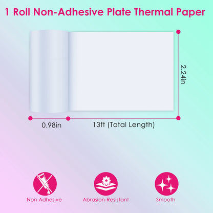 Mini Printer - Printer Paper 'Options' -- Pocket Wireless Thermal Printer Portable Mini Sticker Maker Machine Rechargeable Inkless Photo Printer for Printing Label Journal Study Notes Memo Photos